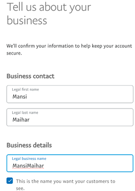 PayPal - Tell us about your business.