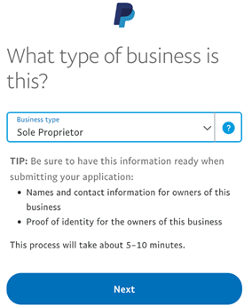 PayPal - What type of business is this?