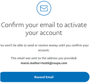 PayPal - Confirm your email to activate your account.